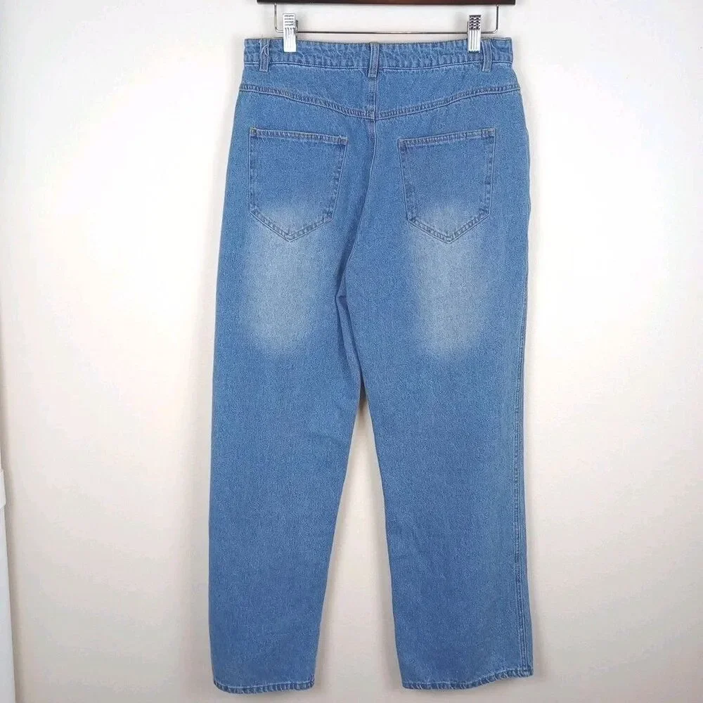 Gilli Womens Mom Jeans High Waist Straight Denim Pants Size Large